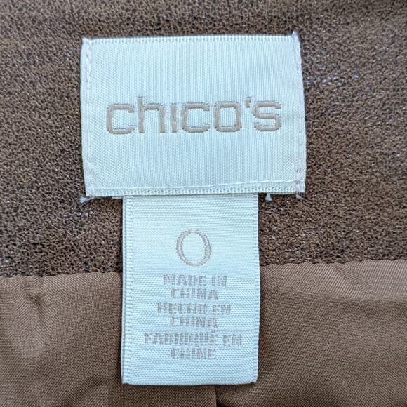 Chico's faux suede vest brown size small 4 - Picture 6 of 11